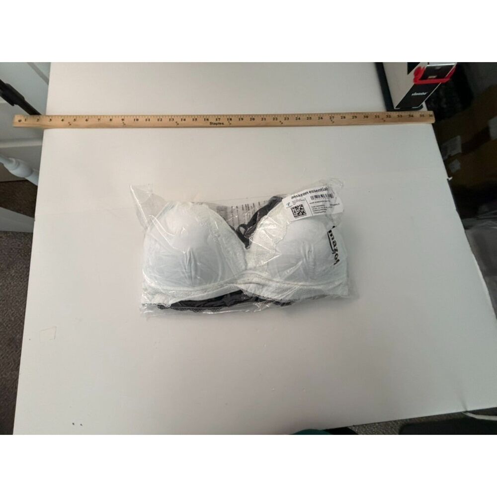 Amazon essentials XXL 2 pk Bra (Black/white)